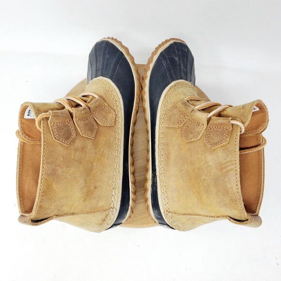 Sorel Out n About Womens 6.5 Duck Boots Brown Leather Lace Up Ankle Shoes - Picture 10 of 13